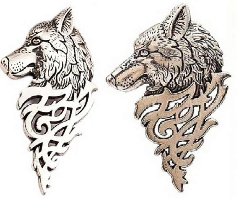 kraft trendz 1 Pc Charming Vintage Men Wolf Badge Brooch Lapel Pin Shirt Jewelry Gift Nice Gift Brooch(Multicolor)