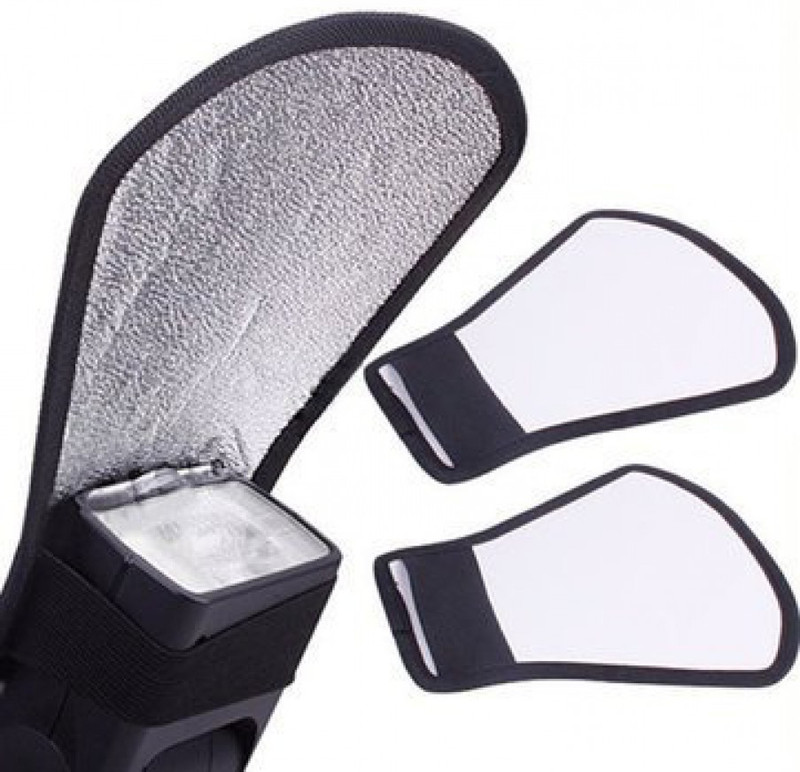 Camrox Flash Bounce Card Mini Silver White Bulb Shape Camera Photography Diffuser(Silver, White)