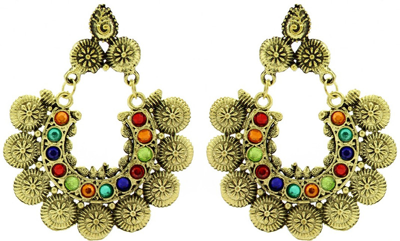 fashionly fancy golden multicolor antique Alloy, Acrylic Drops & Danglers
