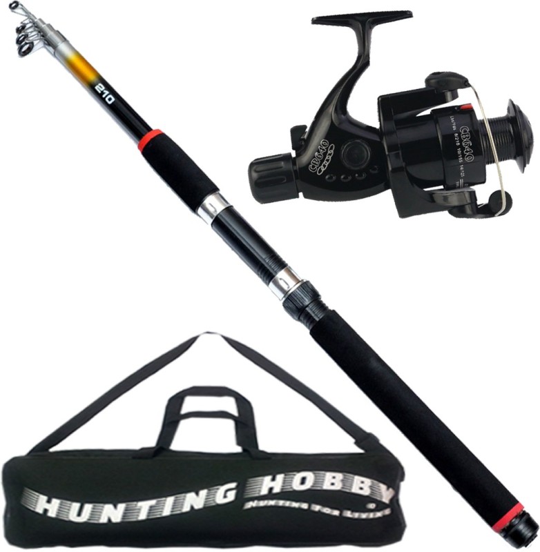 Hunting Hobby Fishing Spinning Rod,Reel, Free Travelling Bag (7 Feet) Multicolor Fishing Rod(210 cm, 0.258 kg, Multicolor)