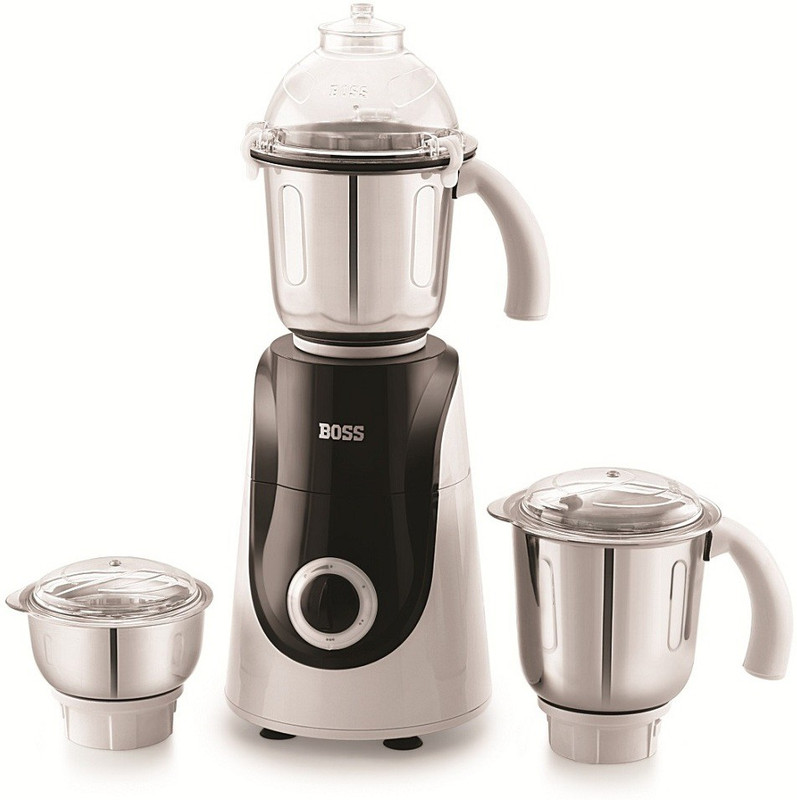 Boss Crown B242B 750 Mixer Grinder(White, Black, 3 Jars) Boss Crown B242B 750 Mixer Grinder(White, Black, 3 Jars)