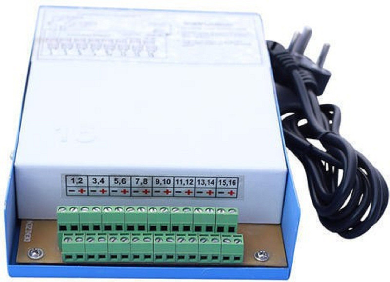 ds vision 16 CHANNEL POWER SUPPLY FOR SURVEILLANCE CCTV CAMERA 12 Watts PSU(White) ds vision 16 CHANNEL POWER SUPPLY FOR SURVEILLANCE CCTV CAMERA 12 Watts PSU(White)
