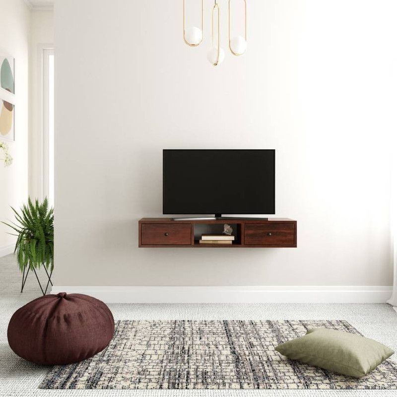 vilton wooden wall set top box stand Wooden Wall Shelf(Number of Shelves - 1, Brown)