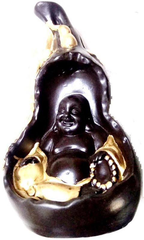 kamakshi art kama011 Decorative Showpiece  -  23 cm(Ceramic, Black, Gold)