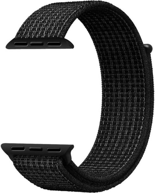 teple Sport Wristbands Compatible for apple watch series 4 40mm / apple watch series 3 38mm (Series 1,2,3) (Stylish & Classy Look) Smart Watch Strap(Black)