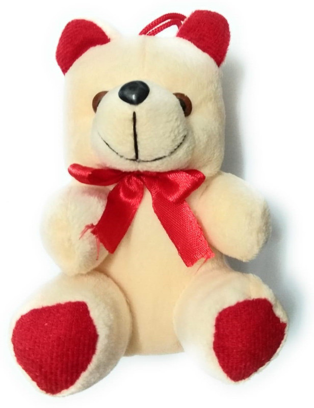 rs enterprises STUFF TOY-25  - 10 mm(Cream, Red)