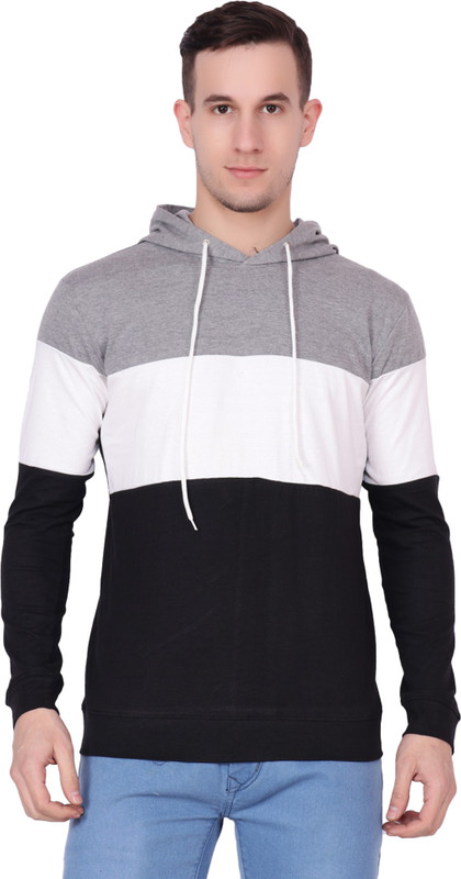 era style Color block Men Hooded Multicolor T-Shirt