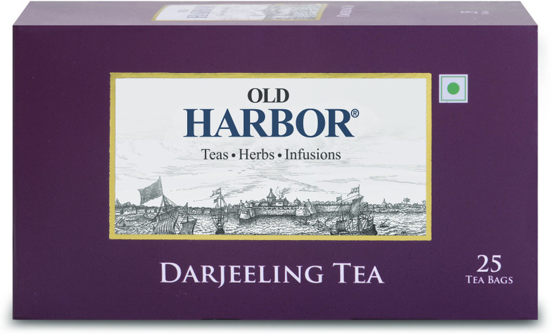 old harbor tea Darjeeling Tea 25 Tea Bags Unflavoured Black Tea Bags Box(25)