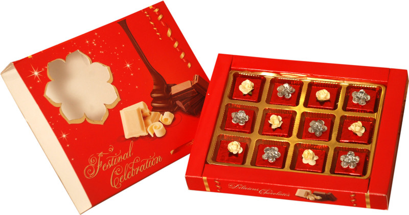 innovative Assorted Exotic Chocolate in Red Gift Box Caramels(12 x 20.83 g)