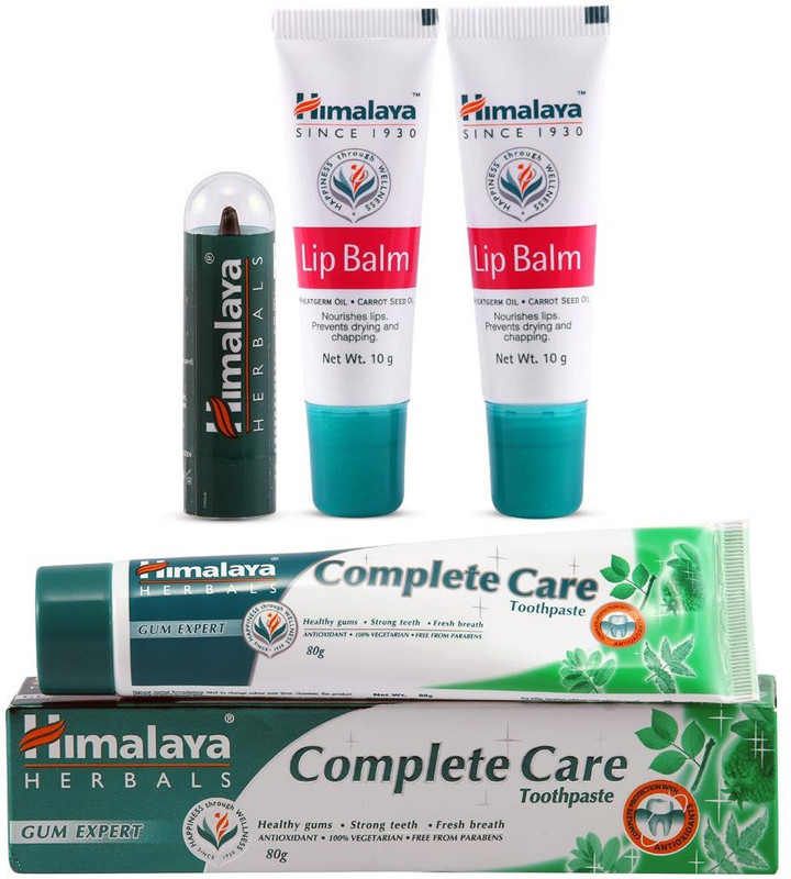 Buy Himalaya Almond Eye Kajal Lip Balm Complete Care Paste Set Of 4 Online