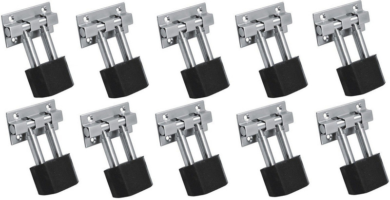 vritika 10 pcs double round rod ss stopper Floor Mounted Door Stopper(Silver)