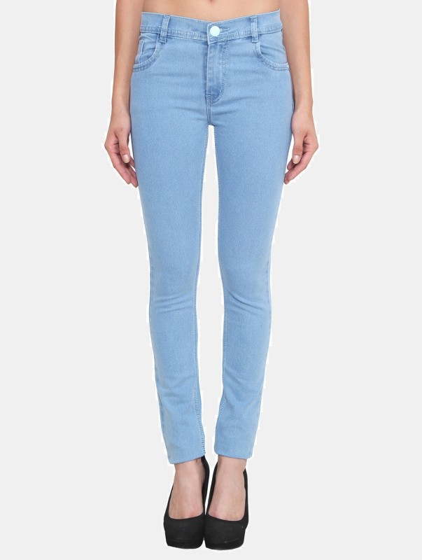 Crease & Clips Slim Women Light Blue Jeans