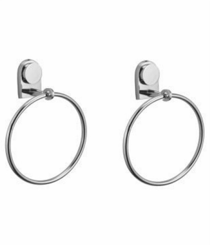 deeplax towel ring brass straw towel holder stand set of 2 silver Towel Holder(Brass, Stainless Steel)