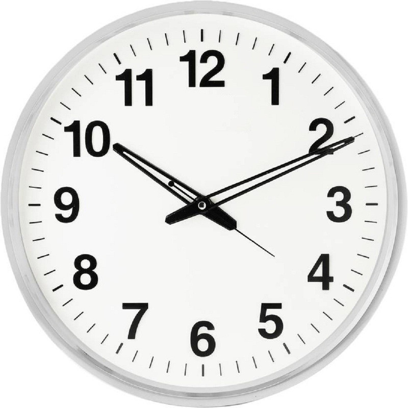 mishty Analog 32 cm X 32 cm Wall Clock(White, With Glass)
