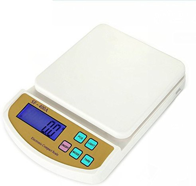 Iktu Advanced Electronic Kitchen Digital Weighing Scale Upto 10Kg With Support for AC Adapter and Counting feature Weighing Scale(White)