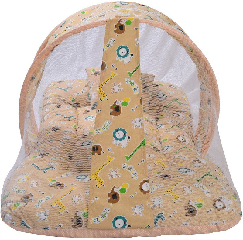 RBC RIYA R orangegirffbed baby mosquito net bed crib(Fabric, Orange)