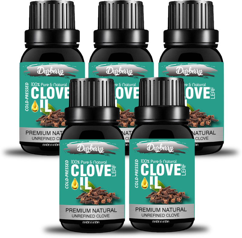 duzberry 100% Pure CLOVE LEAF OIL 15 ML Pack of 5 (75 ml)(15 ml)