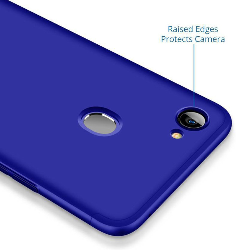 q one tech Back Cover for OPPO F7, 360 Degrees Protection, Blue(Blue, Dual Protection)