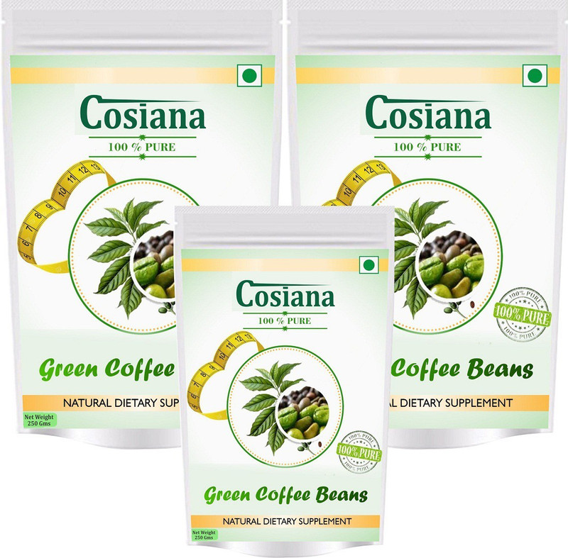 cosiana Natural Unroasted Green Coffee Beans Filter Coffee 250 GM Pack of 3 (750 GM) Instant Coffee 250 g (Pack of 3) Instant Coffee(3 x 250 g)