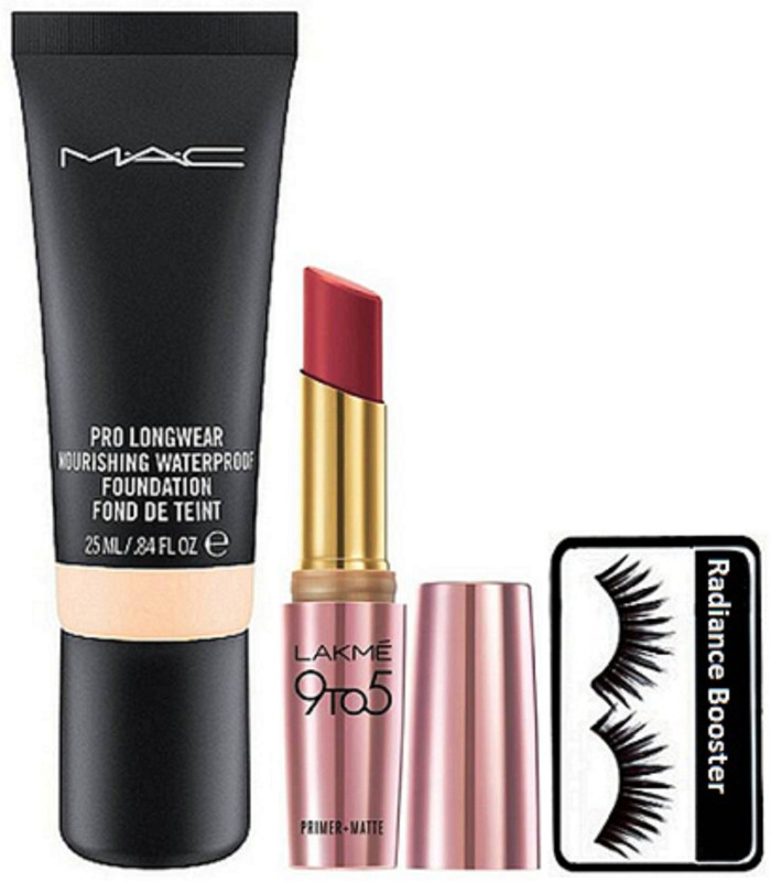 radiance booster Eyelashes & Foundation & Lipstick(Set of 4)