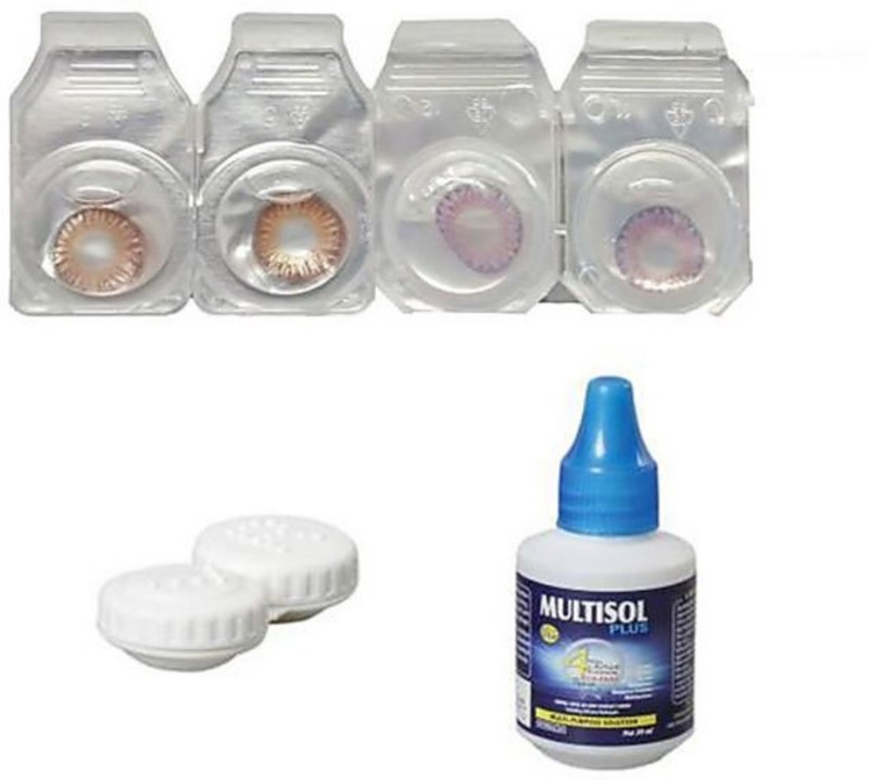 drr teleservices color eye contact lense Monthly(0, Colored Contact Lenses, Pack of 3)