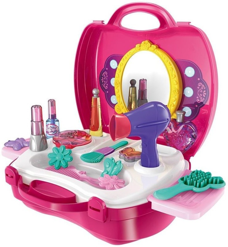 NGEL Girls Bring Along Beauty Suitcase Makeup Vanity Toy Set(Multicolor)