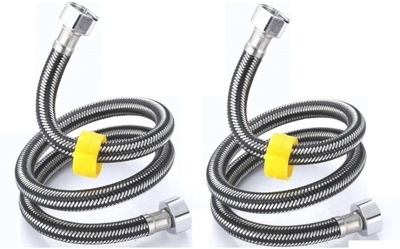 mawson Universal hot & cold water stainless steel geyser connection pipe (1.5 feet long) -set of-2 Hose Pipe