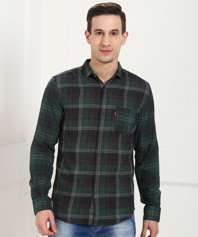 Levi's Men Checkered Casual Multicolor Shirt