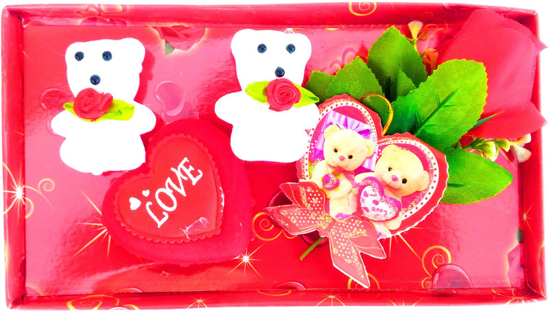 black paper Artificial Flower, Soft Toy, Showpiece Gift Set