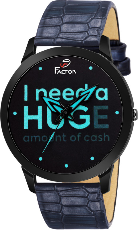 factor FR-BWKF-NEEDCASH Super Premium Black Need Cash Sarcastic Collection Analog Watch  - For Men