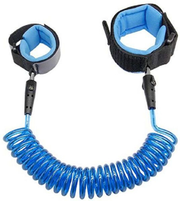 purasoft Baby Child Anti Lost Safety Wrist Link Harness Strap Rope Leash Walking Hand Belt Band Wristband for Toddlers(Blue)