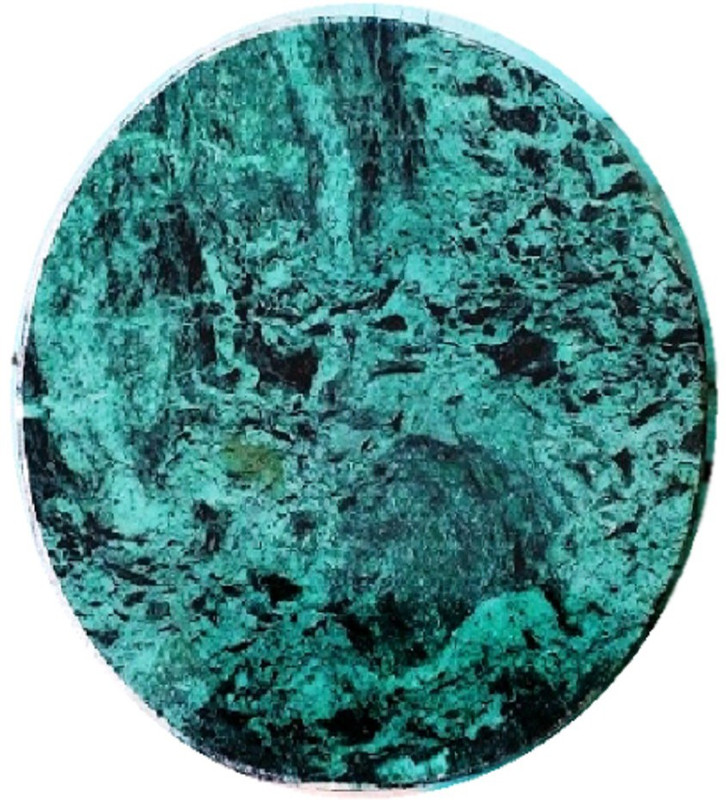 omkripa OMKRIPA GREEN MARBLE CHAKLA Marble All Purpose Chowki(Green, Pack of 1)