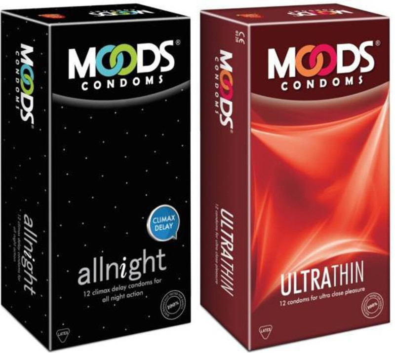 MOODS All Night & Dotted Condom(Set of 2, 20 Sheets)