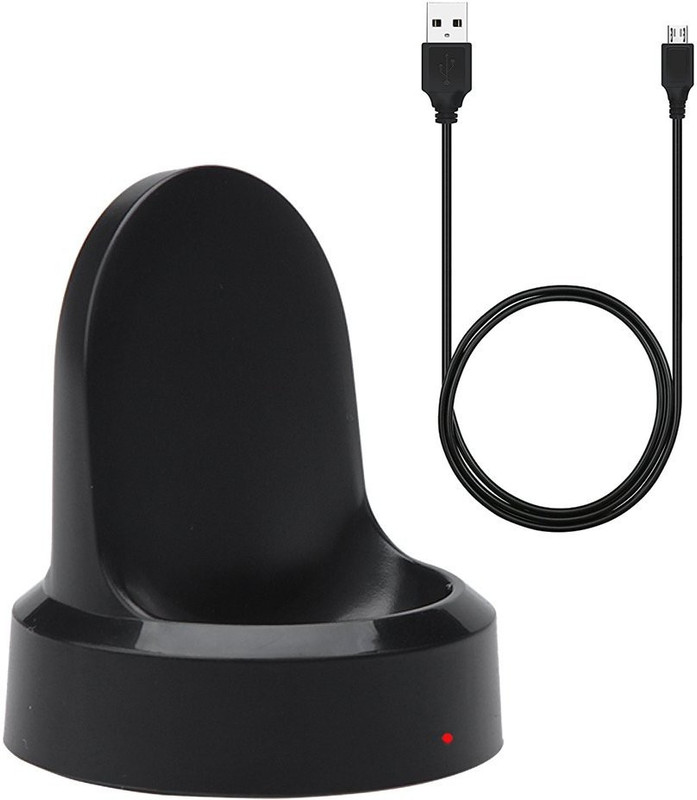 TechGear Wireless Charging Gear S3 Charger Cradle Holder Dock With Cable For All Smartphone/ Watch Dock(Black)