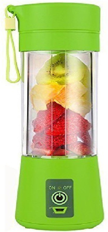 Tom & Gee Portable Electric Fruit Juicer Maker/Blender USB Rechargeable Mini Juicer 0 Juicer Mixer Grinder(Green, 1 Jar)