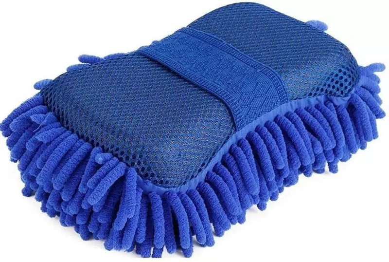 bluerain enterprise Multipurpose Microfibre Wash & Dry Cleaning Car Sponge Mitt Sponge(Pack of 1)