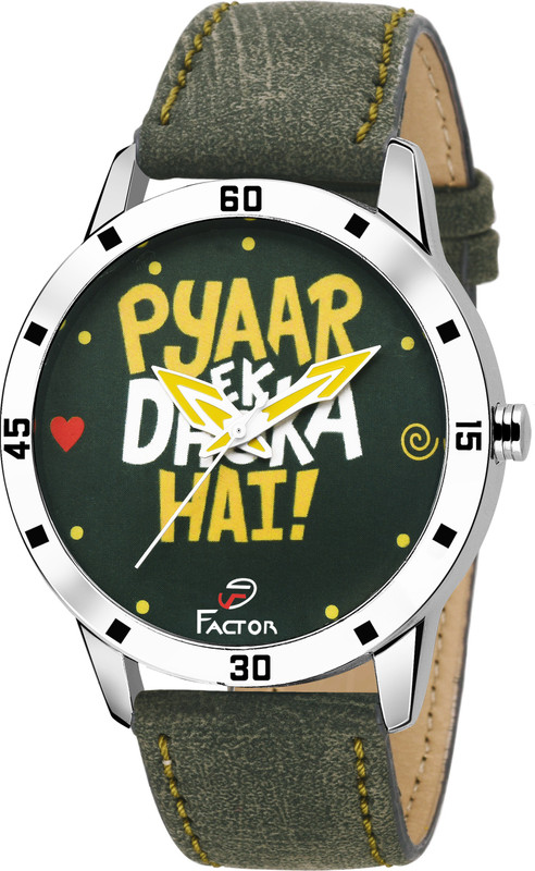 factor FR-BWKF-PYAARDHOKHA Super Premium Green PYAAR DHOKA Sarcastic Collection Analog Watch  - For Men
