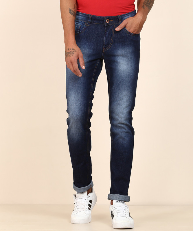 Flying machine tapered discount fit men blue jeans