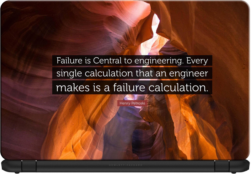doodad Failure is central to engineering Premium Vinyl Laptop Decal 15.6