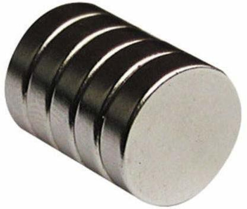 techamazon Nickel Coated Neodymium Disc Magnets (25mmx3mm) - Pack of 1 Multipurpose Office Magnets Pack of 1(Silver)