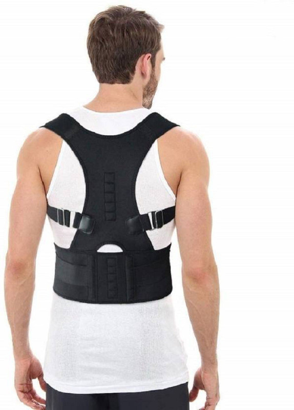 vinayakcollection Real Doctors Plus Posture Support Brace Belt Back Brace Support Belt ITN-728-121 Back Support(Black)