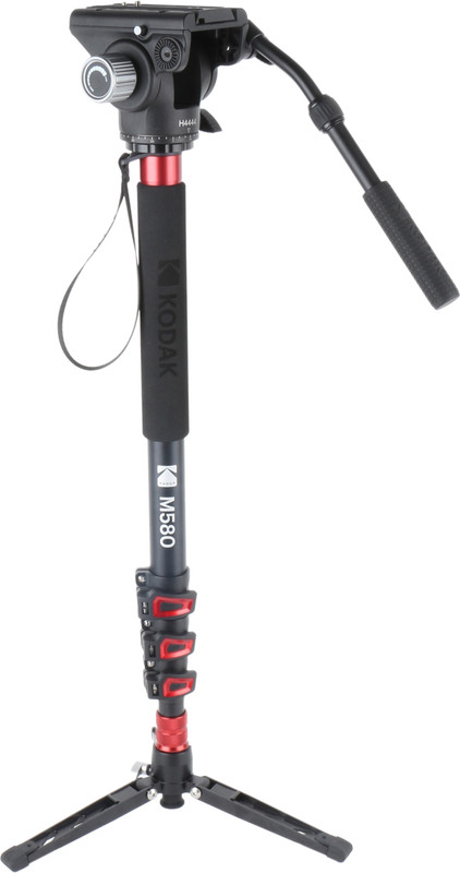 Kodak M580 With Large Metal Hydraulic Head & 3 Level Support Base Monopod(Black, Supports Up to 6000 g)