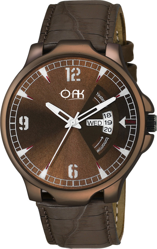 oak Analogue Brown Dial Synthetic Band OAK-DD-SS-04 Hybrid Smartwatch Watch  - For Men