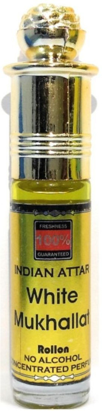INDRA SUGANDH Attar White Mukhallat 6ml ~ Long Lasting Fragrance Herbal Attar(Blends (mukhallat))