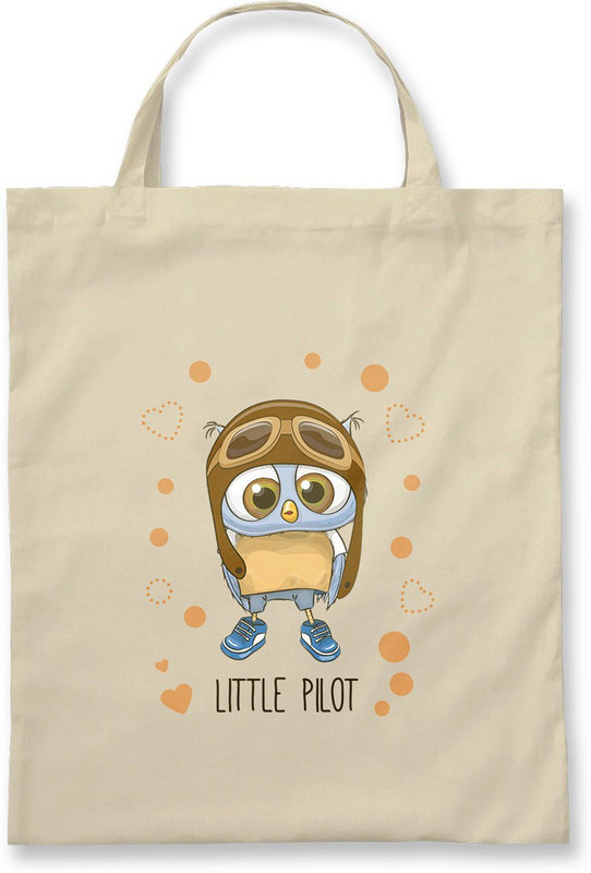 Rawpockets Rawbags'Little Pilot'- Natural Colour tote bag Multipurpose Bag(Beige, 5 L)