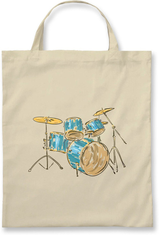 Rawpockets Rawbags'Drums'- Natural Colour tote bag Multipurpose Bag(Beige, 5 L)