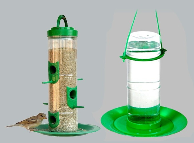 amijivdaya large bird feeder & water feeder combo Window Bird Feeder Bird Feeder(Multicolor)