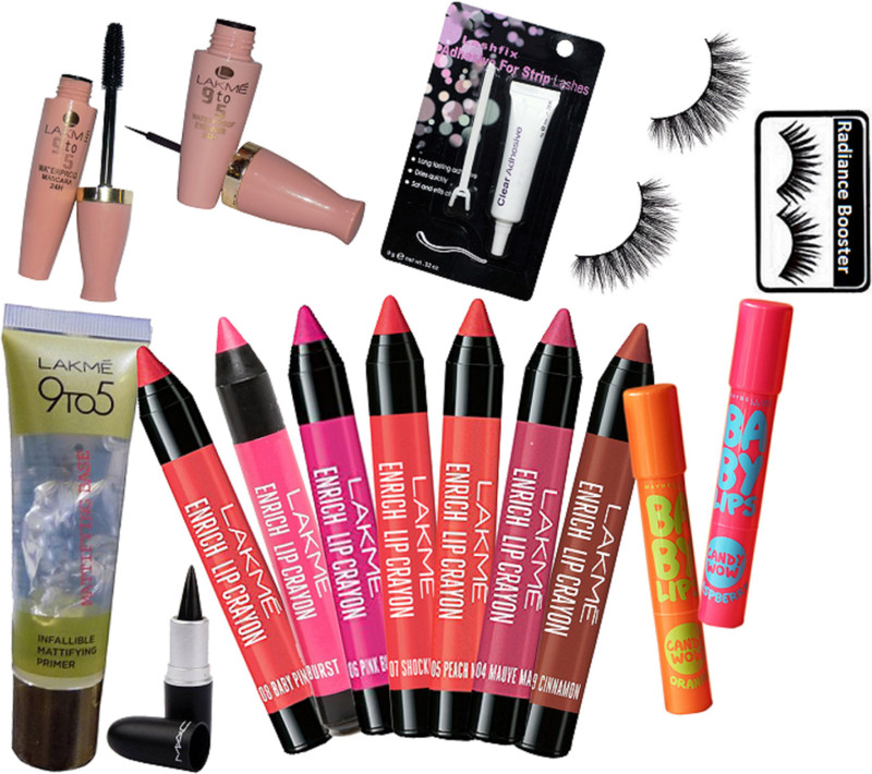 Radiance Booster Eyelashes Lakme 9 To 5 Eyeliner Mascara Enrich Lip Crayon Pack Lakme lakme kajal black 2gm aed 42aed 56 25% off. desertcart