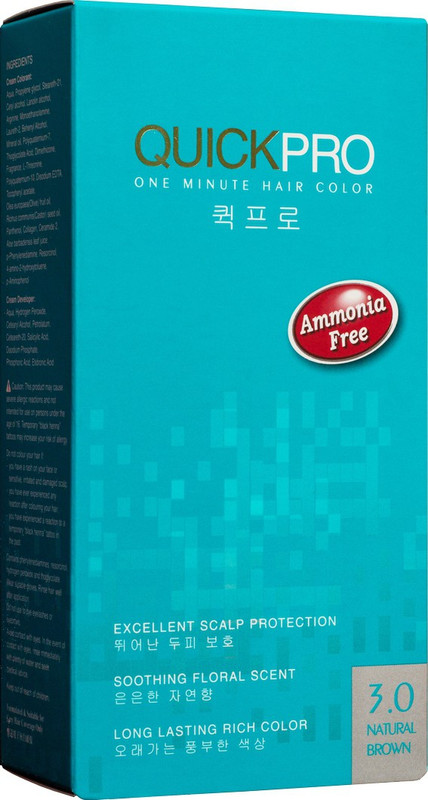 quickpro Ammonia free 1 Minute  Hair Color(Natural Brown 3.0)