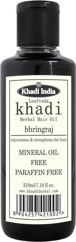 Buy LEAFVEDA Khadi Bhringraj Hair Oil Mineral Oil Free Hair Oil(210 ml)  Online at desertcartLuxembourg